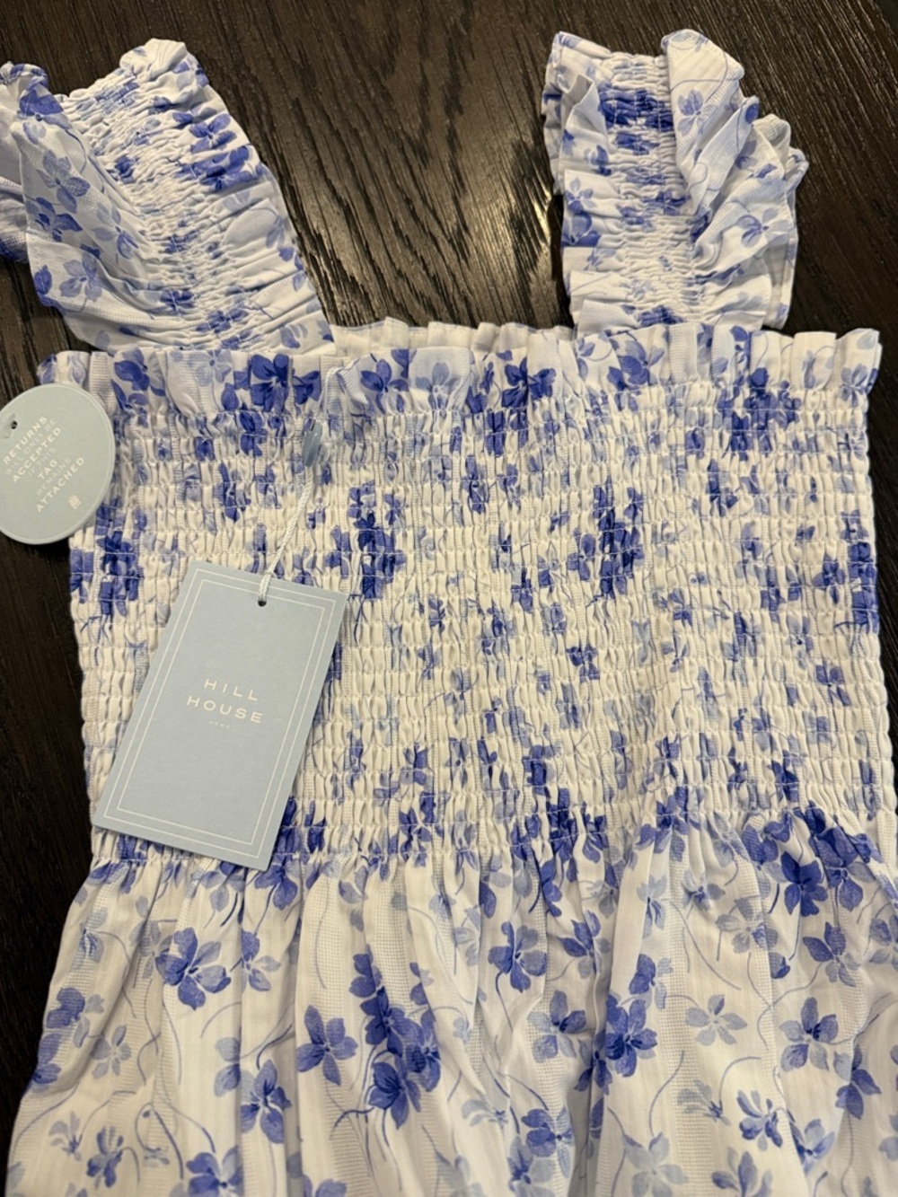 Hill House Home The Ellie Nap Dress in sweet peas blue. - Picture 5 of 6